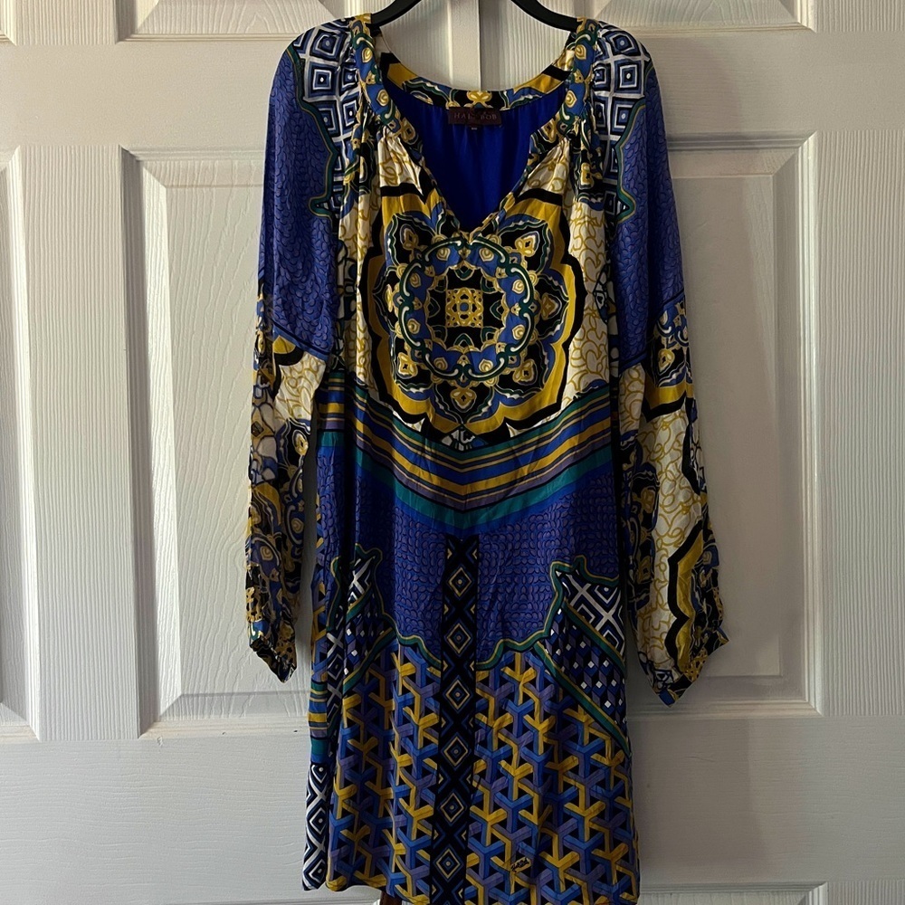 Hale Bob Silk Printed Dress Size small